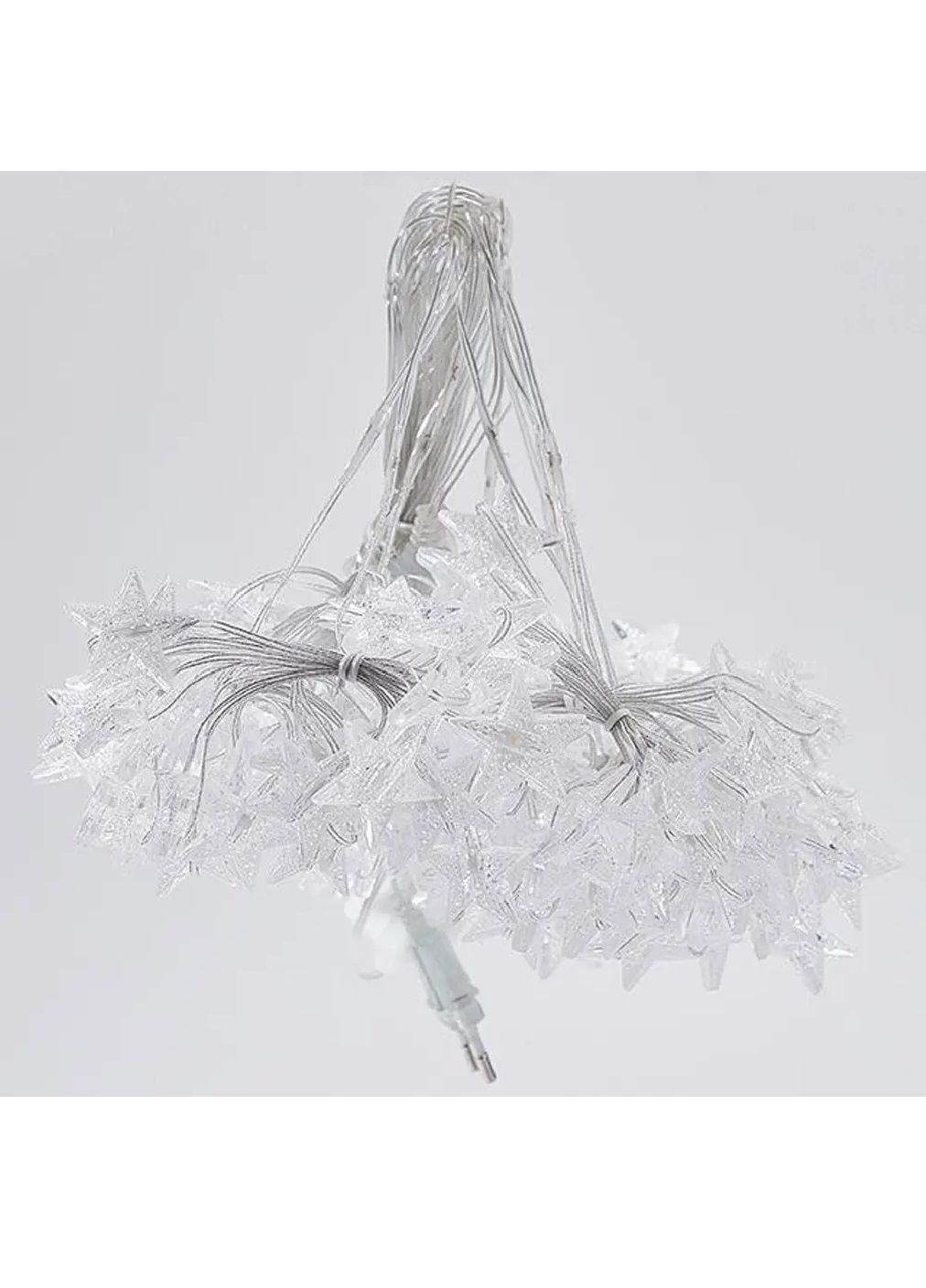 Гірлянда штора зоряний дощ світлодіодна з роботою від мережі з'єднанням гірлянд 3х0,9 м 60 лампочок (481985-Prob) Тепла біла Unbranded (369414194)