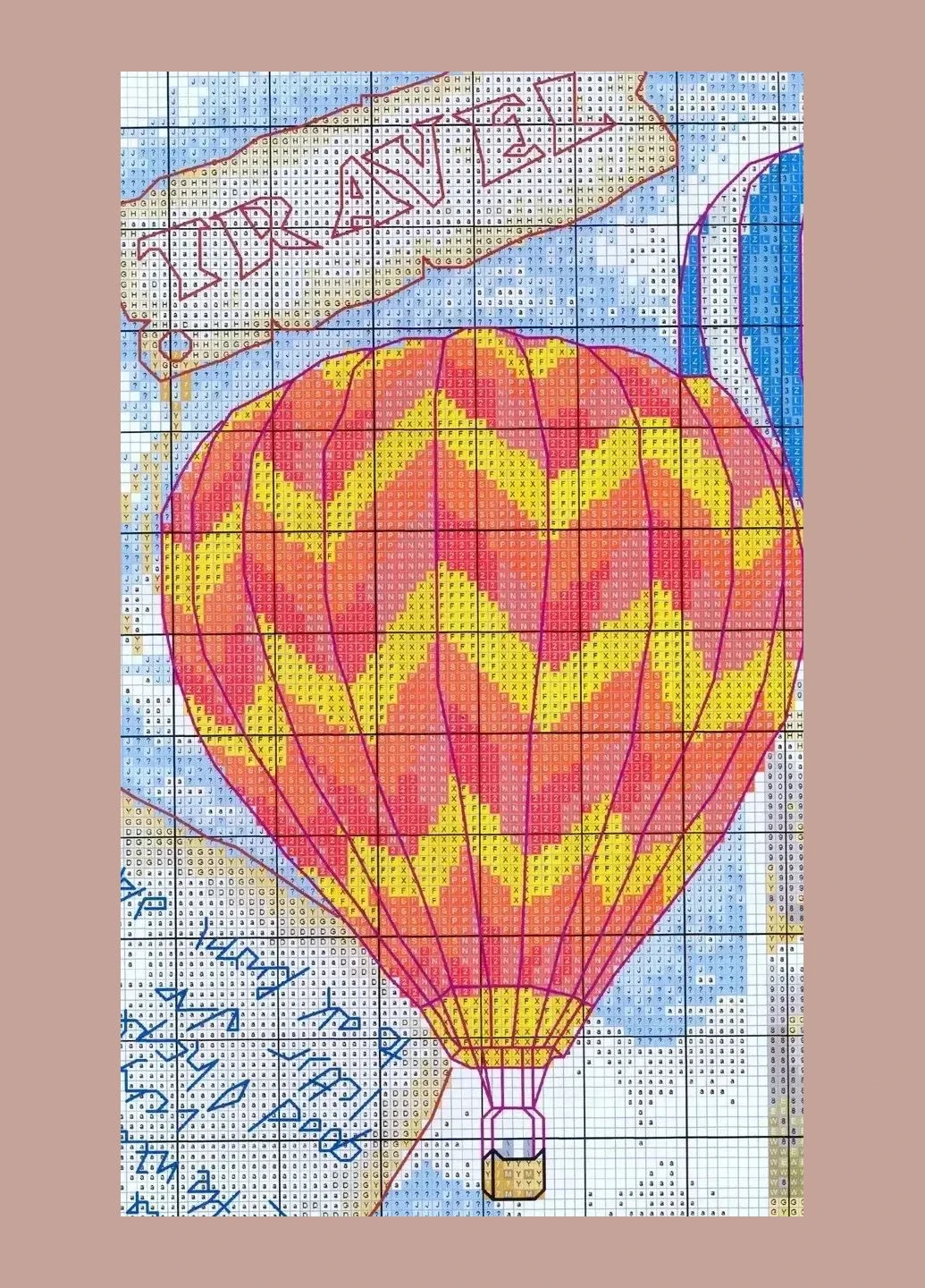 Набір для вишивання за нанесеною на канву схемою "Travel round the worl".AIDA 14CT printed, 60*51 см Joy Sunday (313613502)