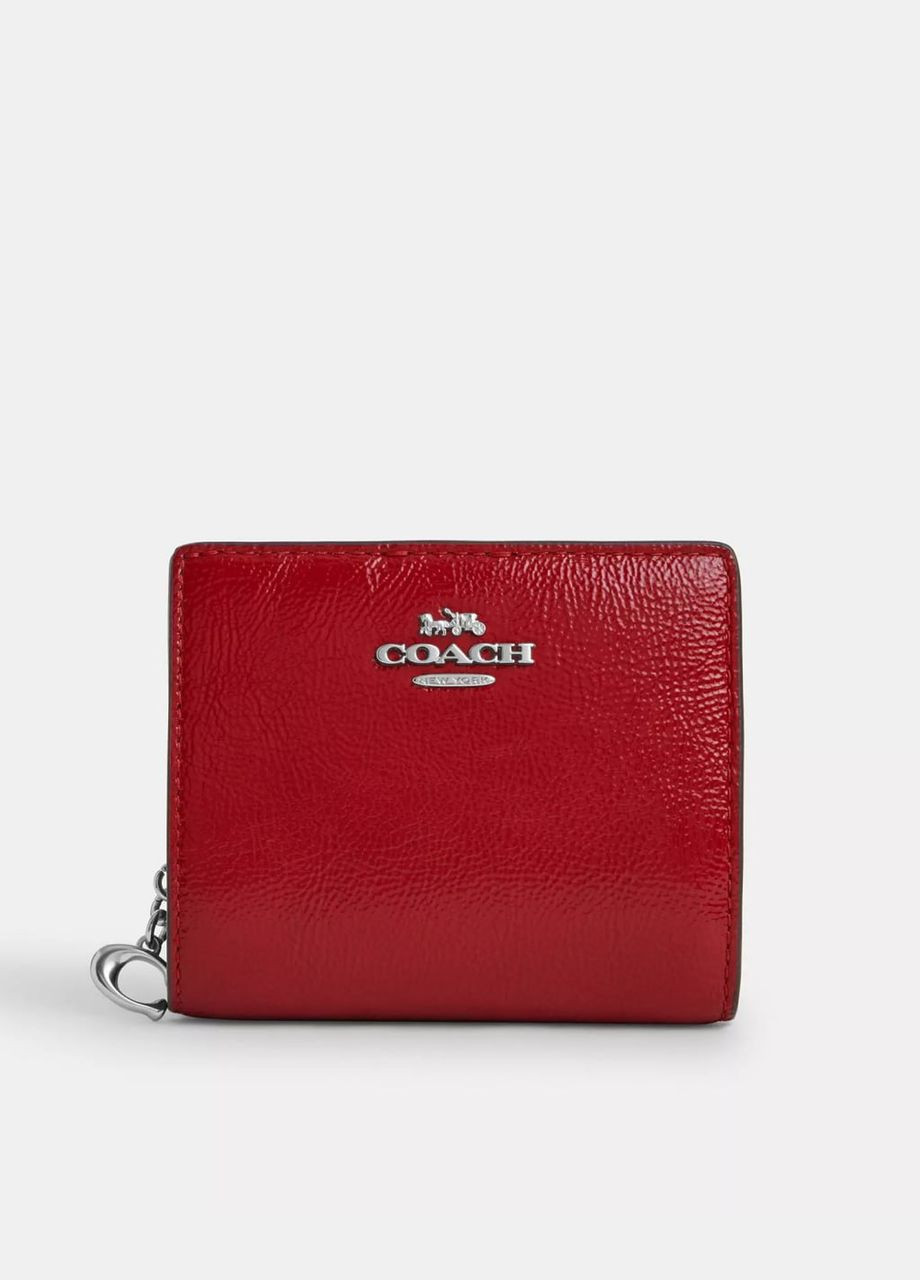 Кошелек кожаный Snap Wallet Red Coach (317231324)