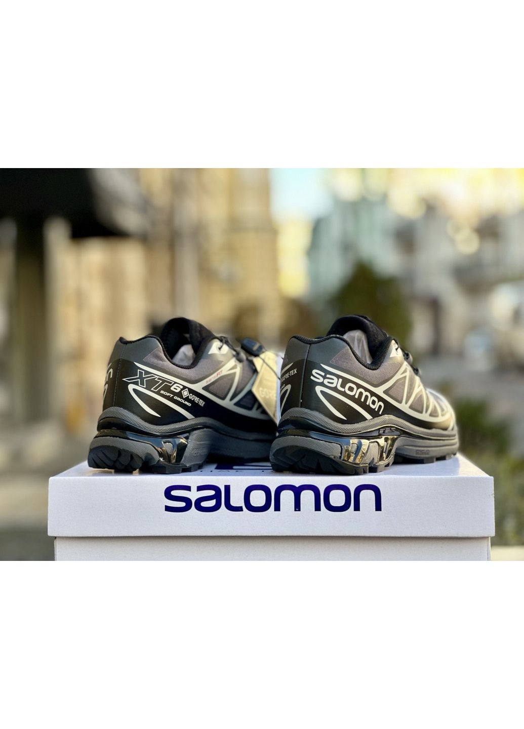 Сірі Осінні кросівки чоловічі salomon xt-6 adv dover grey black gore-tex саломон xt-6 No Brand