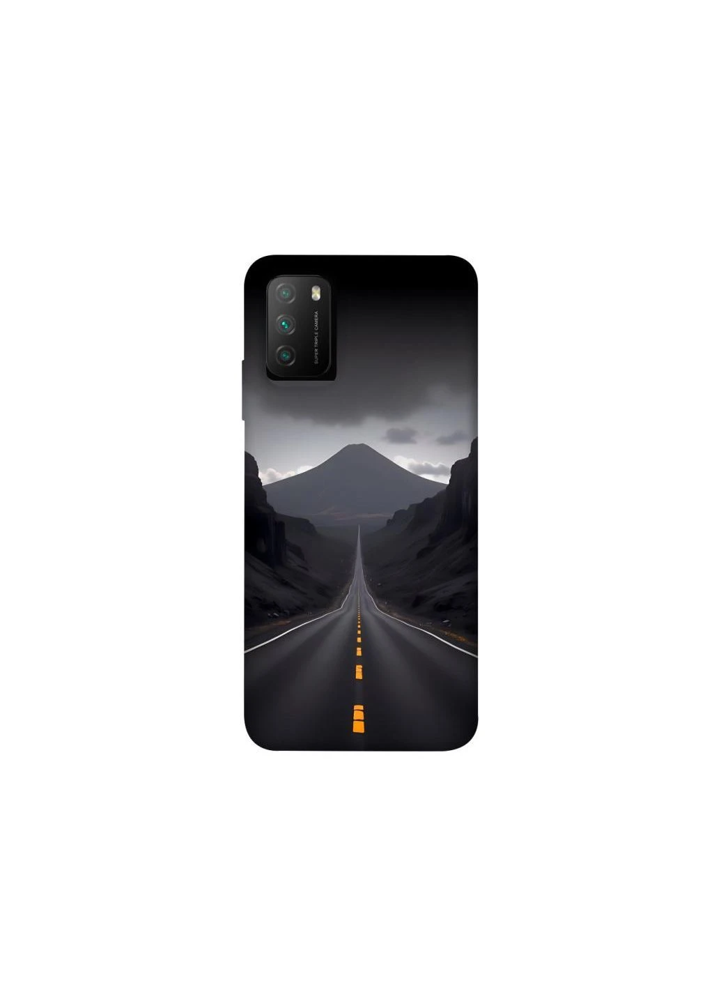 Чехол на Xiaomi Poco M3 Black mountains Frontalka (381139795)