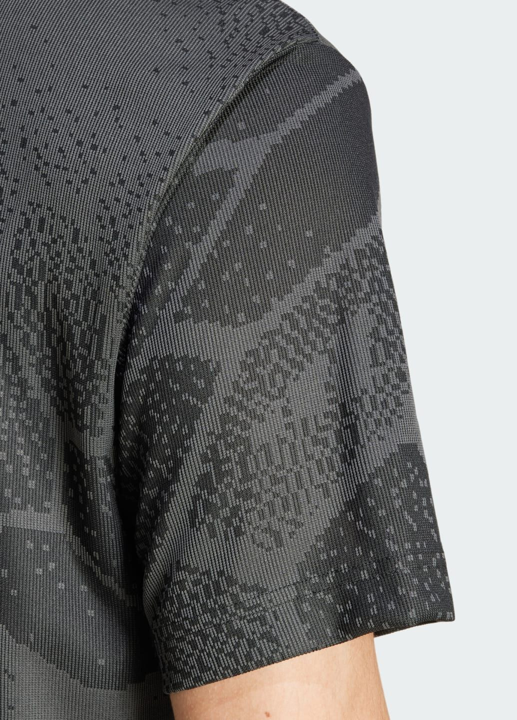 Джерсі House of Tiro Short Sleeve Jacquard adidas логотип сірий спортивні