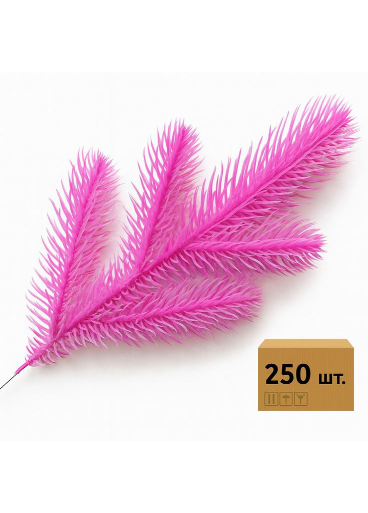 Хвойная веточка литая SGH Barbie Pink розовая 33 см (250 шт.) HVOYA (372798552)