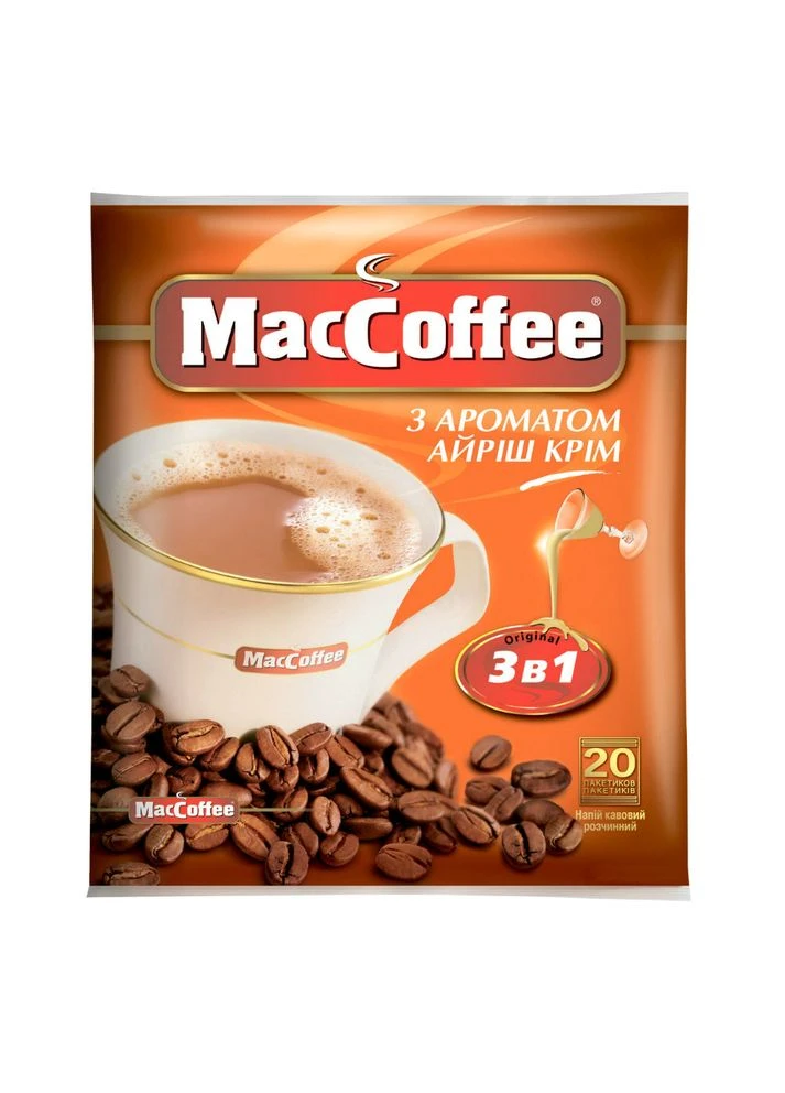 Кавовий напій 3в1 Айріш Крім 20 х 18 г MacCoffee (394174951)