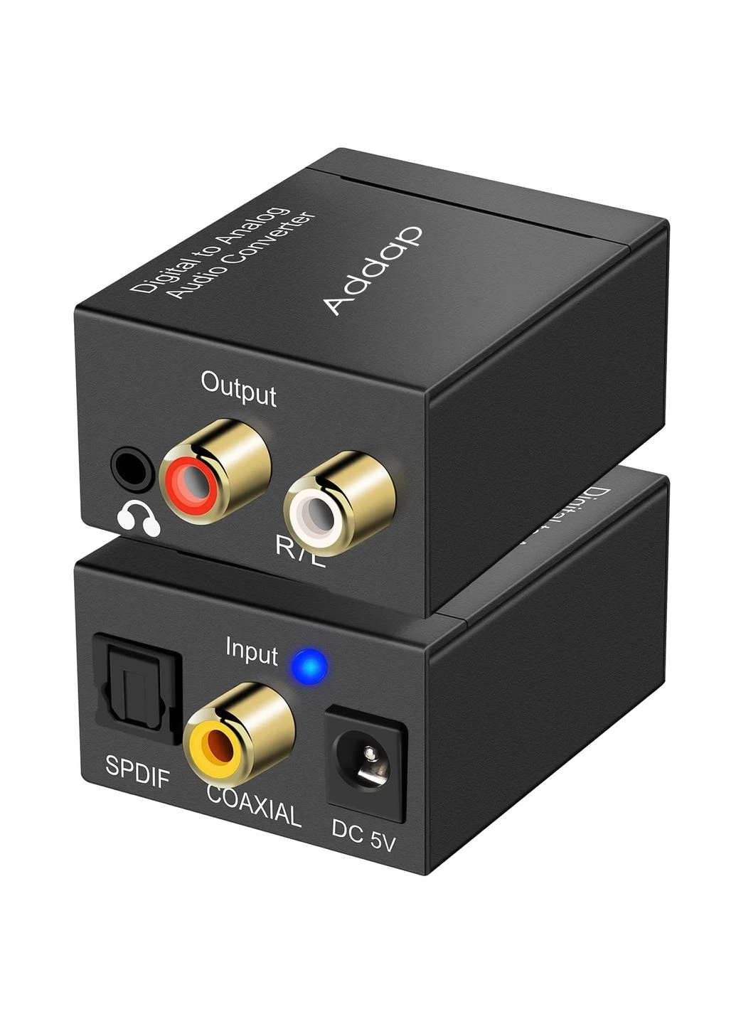 Цифро-аналоговий перетворювач аудіо DAC-03, ЦАП з Toslink (SPDIF) та Коаксіалу на RCA + mini Jack Addap (376267590)