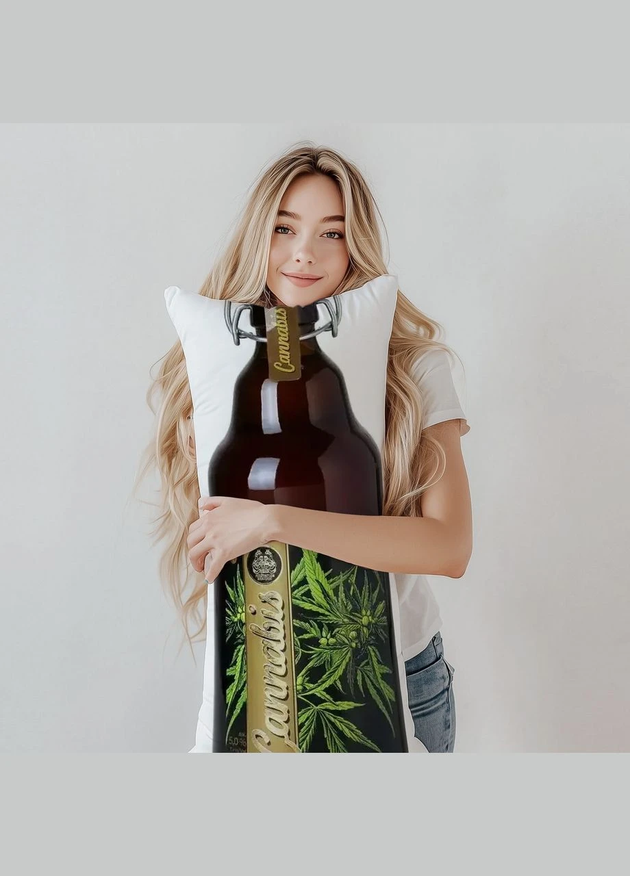 Дакимакура, пиво, Cannabis полутемное (подушка объятия) 120*40 см No Brand (317267142)