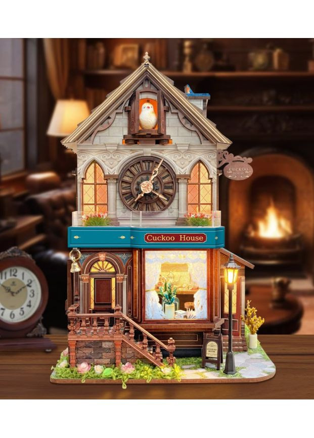 Румбокс Будиночок зозулі з годинником Cuckoo Clock House DIY Miniature House SQ-61 No Brand (362453090)