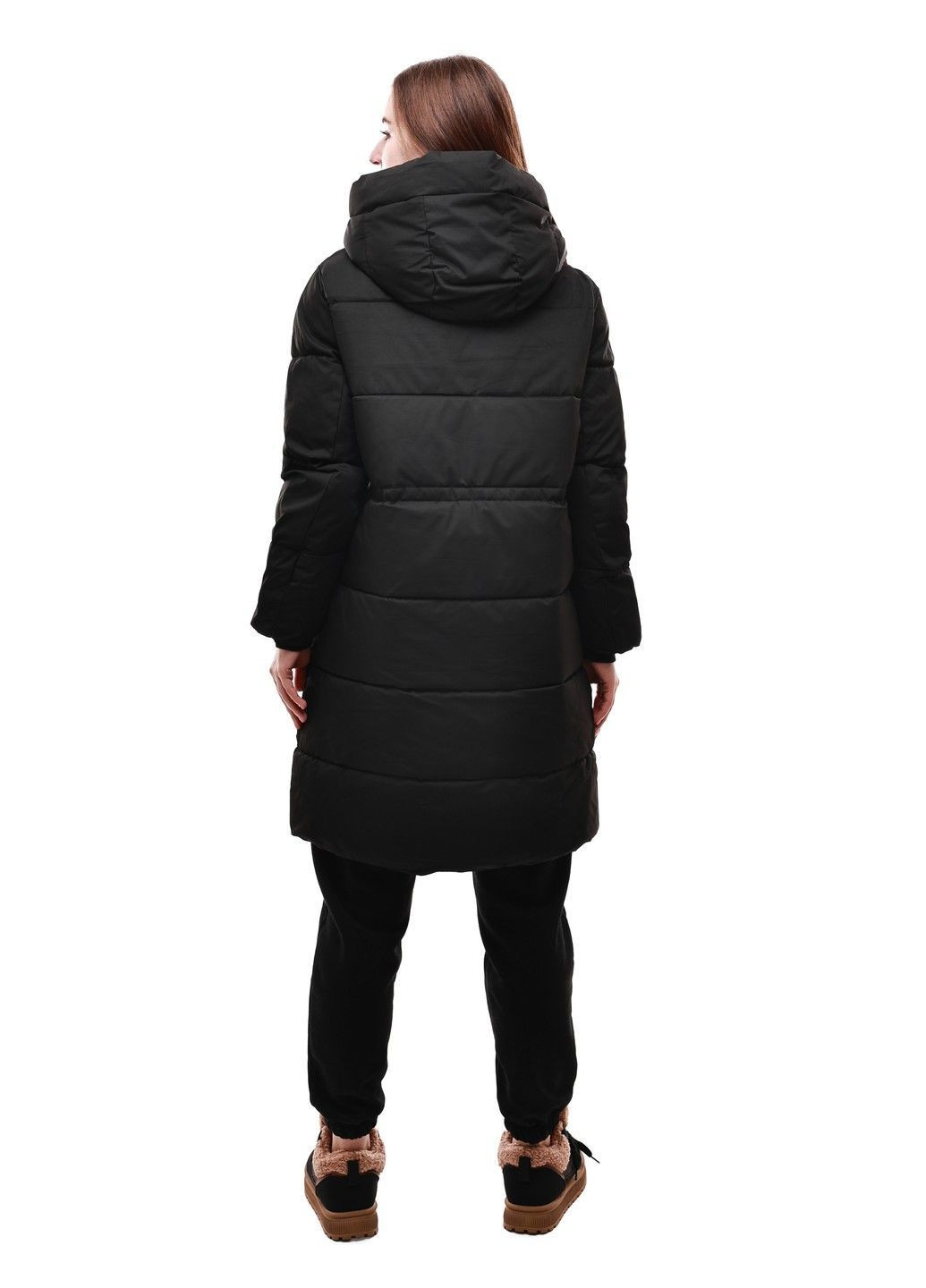 Черная зимняя куртка зимняя женская M@C