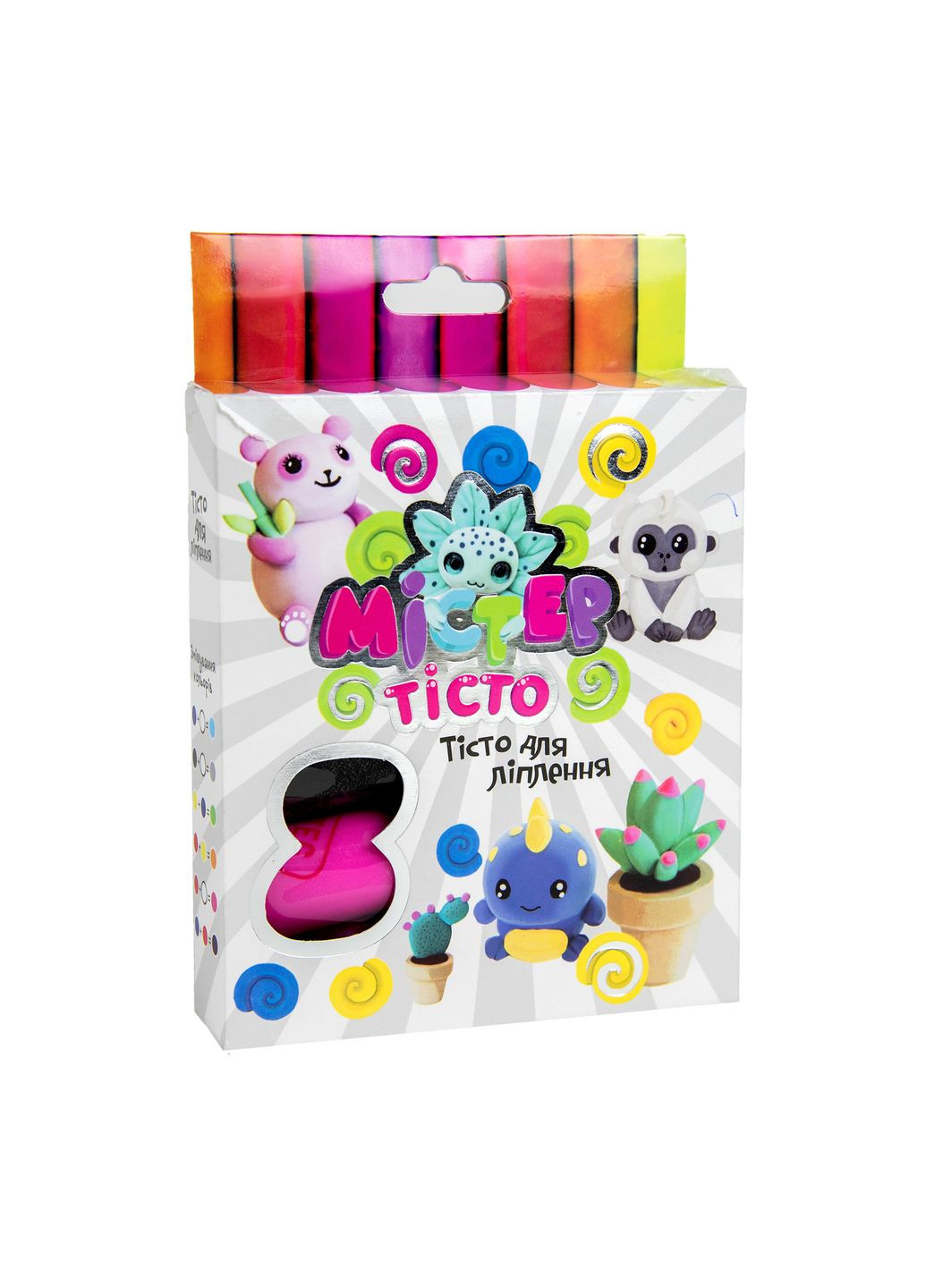 Набор массы для лепки Мистер тесто 8 цветов на украинском языке (30571) Strateg (361145919)