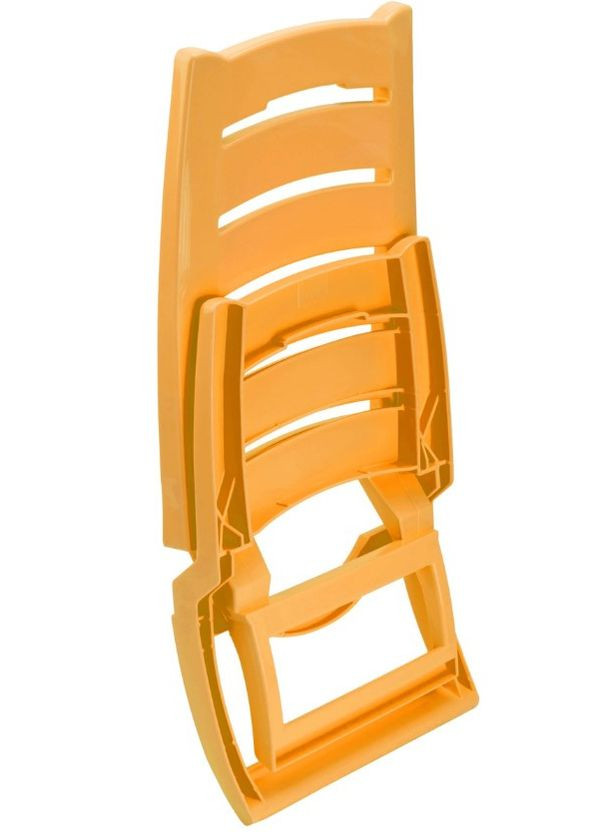 Кресло-шезлонг Adriatic желтое пластиковое для отдыха на улице портативное легкое складное ProDobro (367267197)