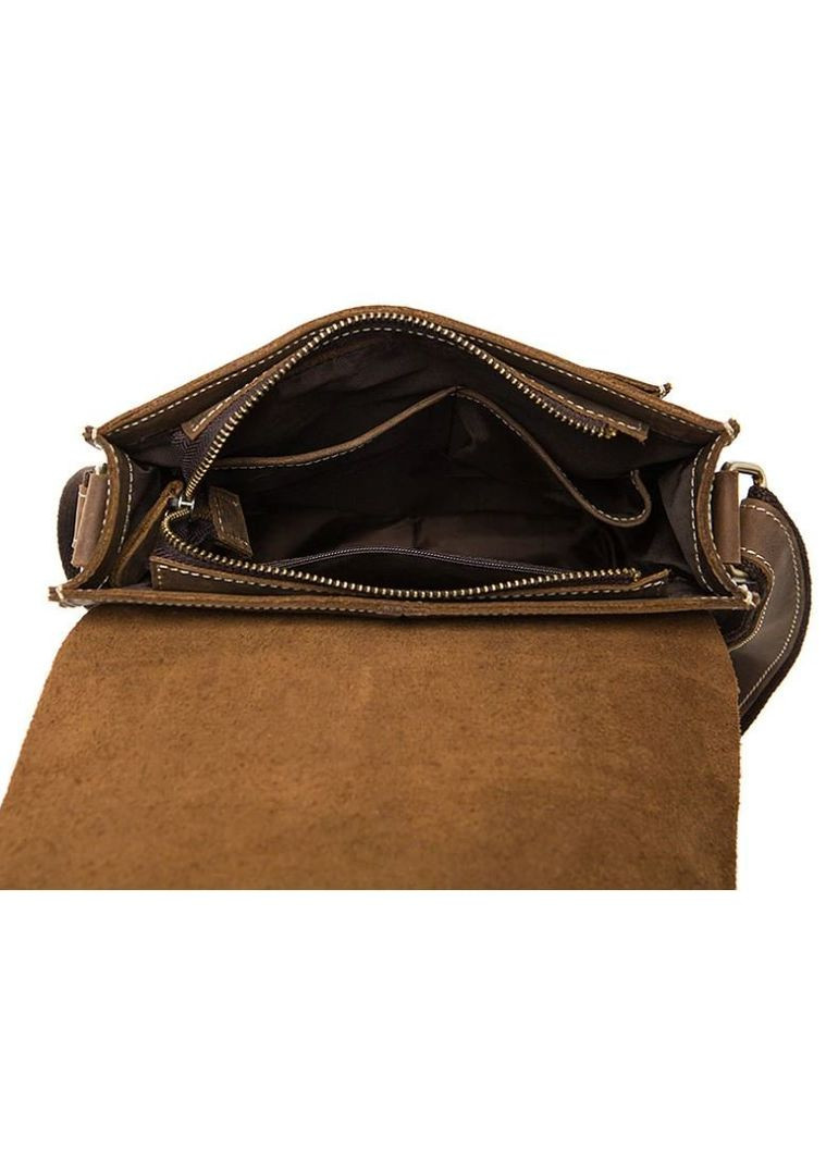 Сумка мужская через плечо кожаная 14660 Коричневая Vintage (302008877)