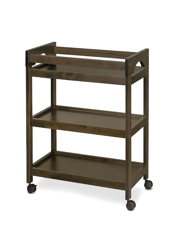 Етажерка з дерева для ванної на коліщатах Шапалі капучино (АБТ-009709) No Brand (328210148)