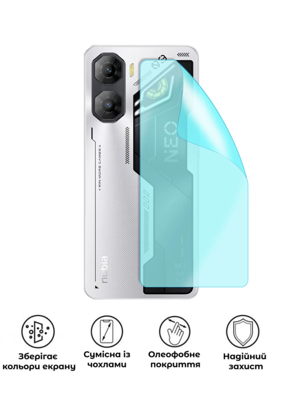 Захисна гідрогелева глянцева плівка Grade A на корпус смартфона ZTE Nubia Neo 3 No Brand (370666647)