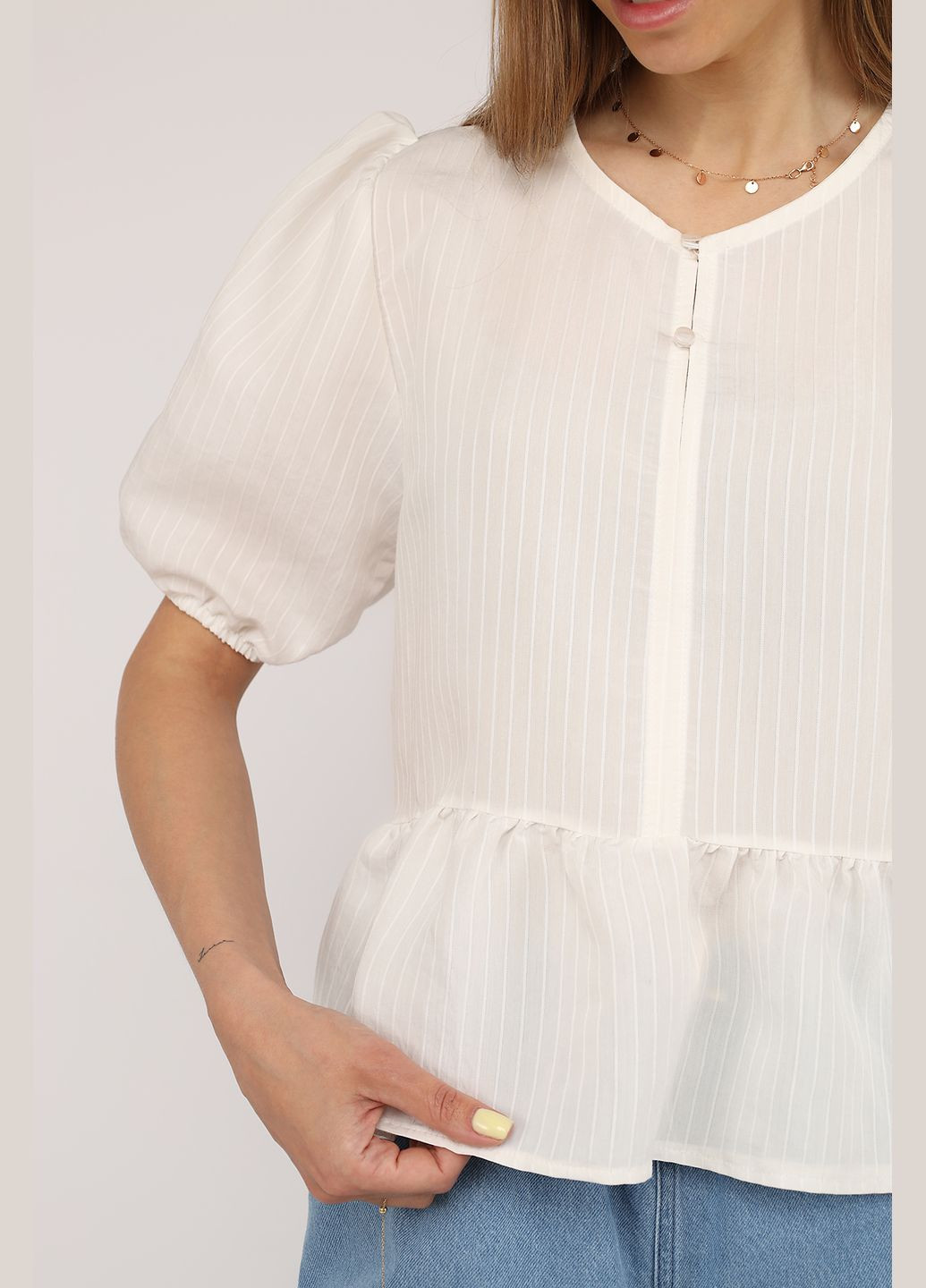 Белая блуза женская цвет белый cb-00275892 Mixray