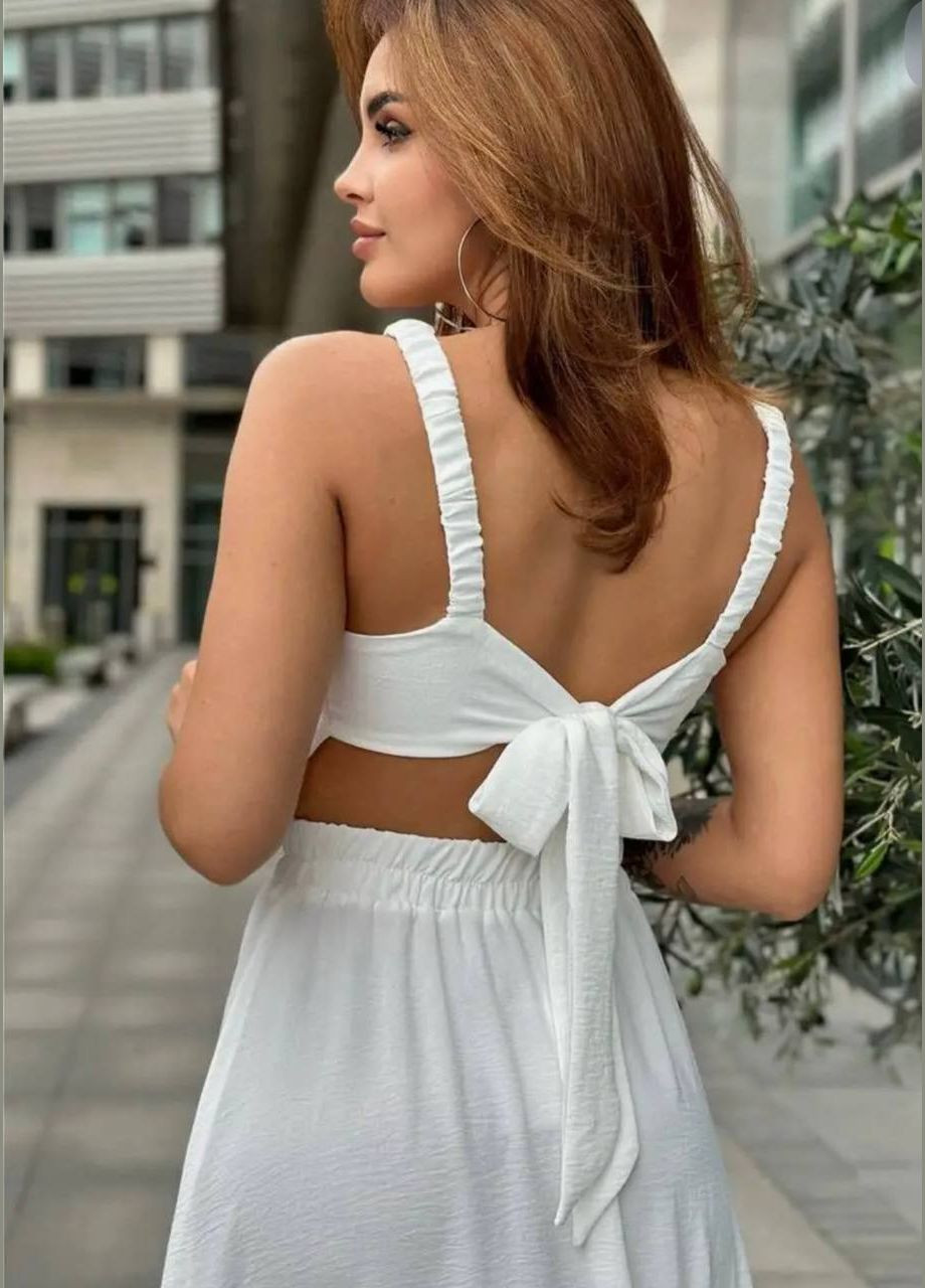 Білий повсякденний сукня DK/DL Мода без кордонів однотонна