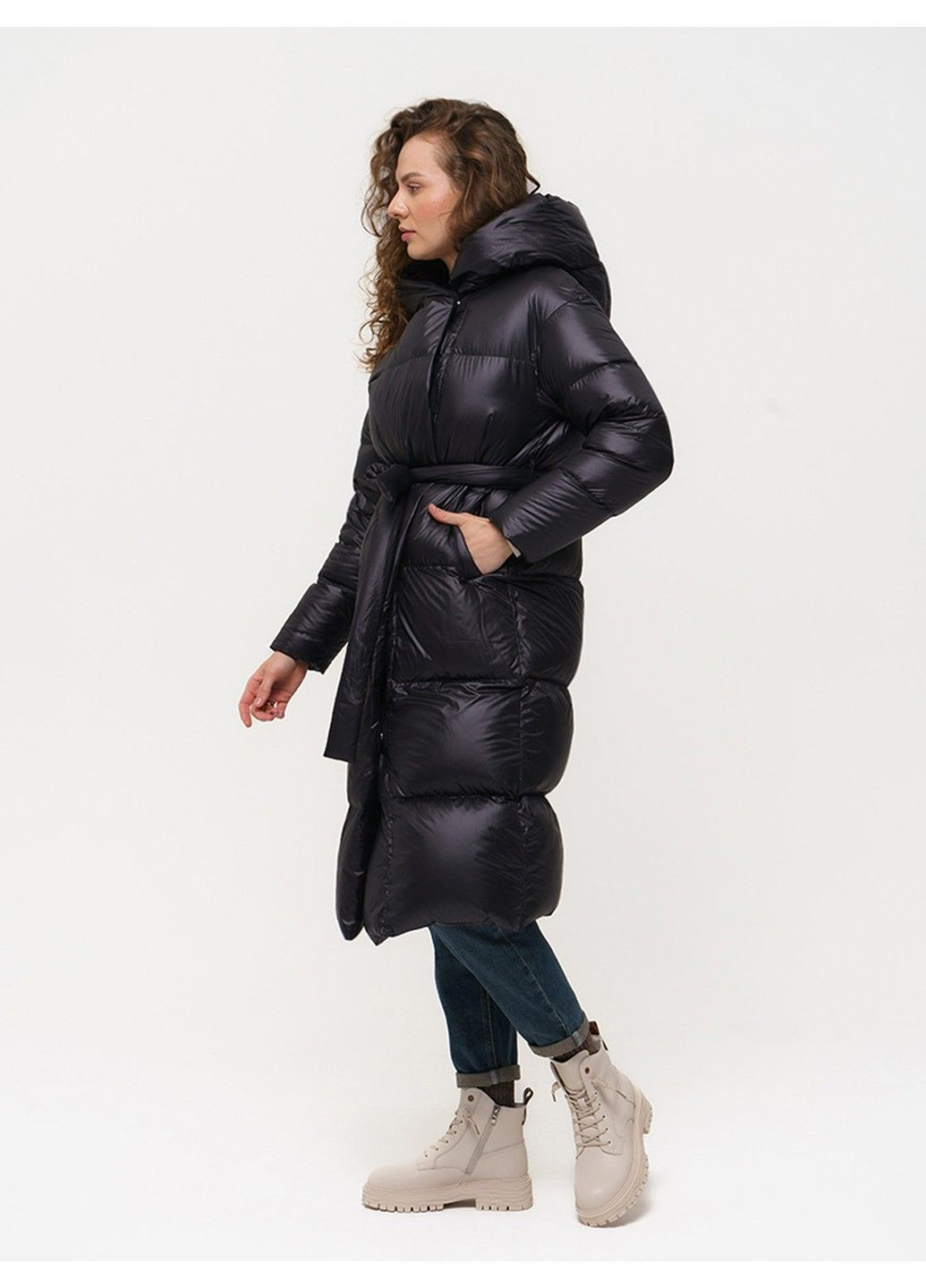 Чорна зимня пальто 21 - 18120 Vivilona