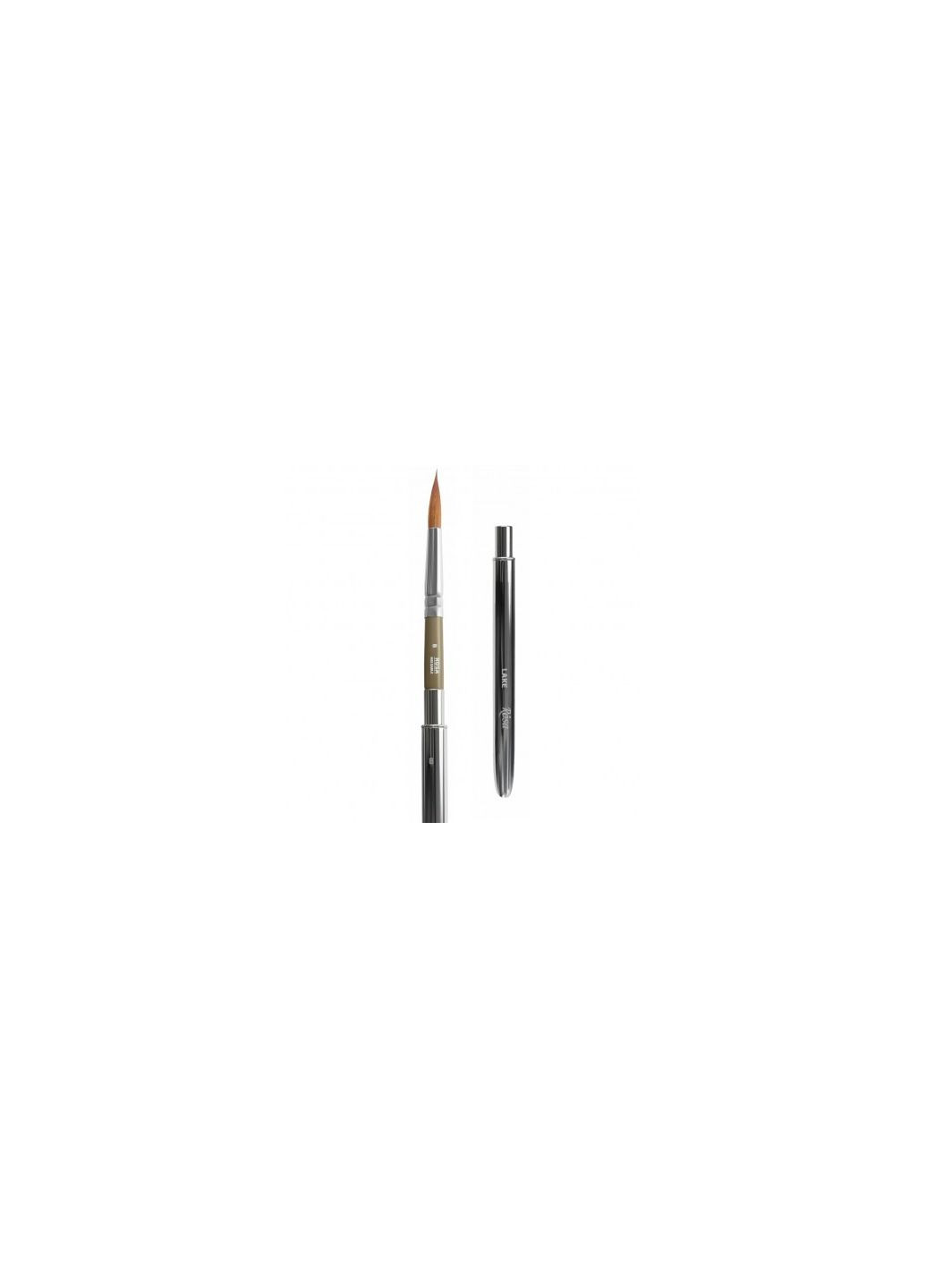 Пензель мікс соболь/синтетика круглий, Travel Brush, Lake 178, № 4, коротка ручка Rosa (280941257)