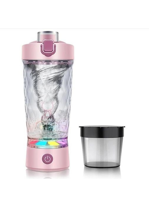 Заряжаемый шейкер 650 мл с LED-подсветкой и контейнером для смеси No Brand (337989683)