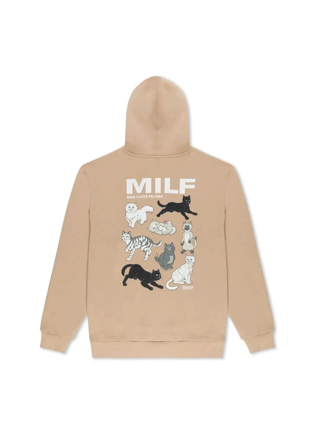 Худі Man I Love Felines Beige RNDFAL24140 Ripndip (399386271)