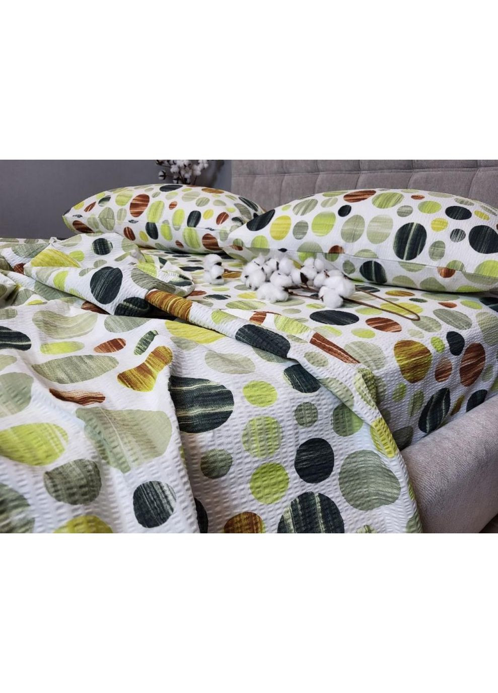 Постельное белье Карамелька фреш, ранфорс гофра (жатка) Двуспальный размер, наволочки 50/70 No Brand (364216624)