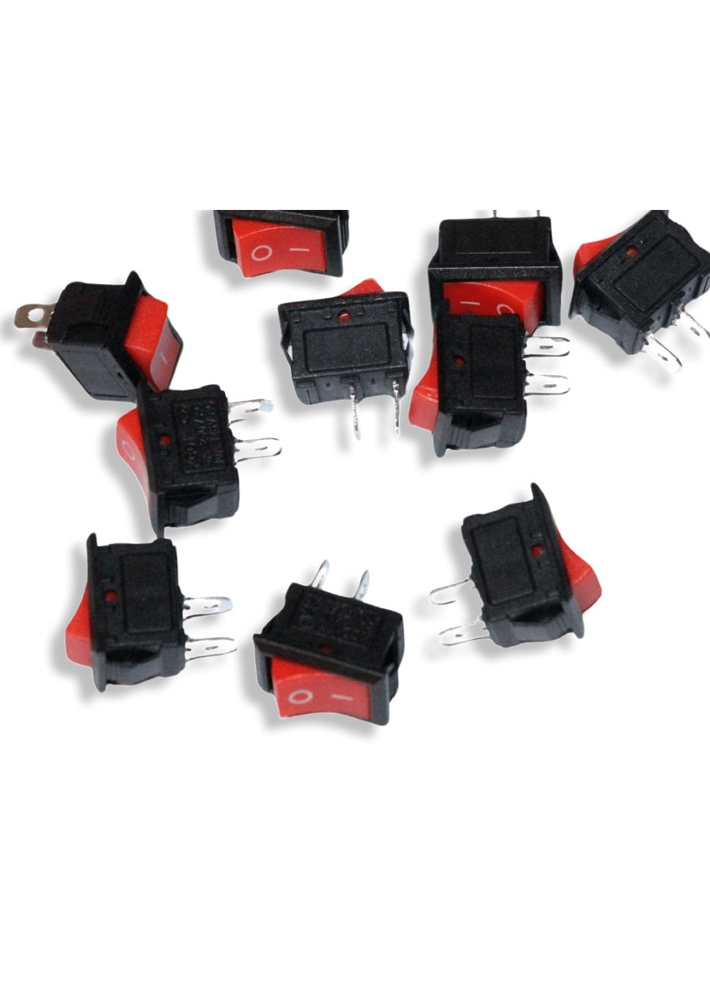 Переключатель клавишный KSD1 2-х контактный красный 13мм/20мм FROM FACTORY KPKSD1K (335398619)