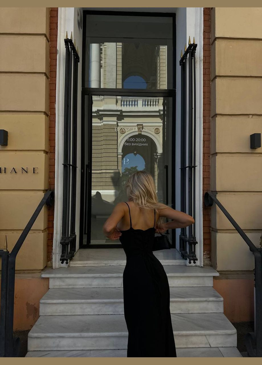 Чорна кежуал сукня INLABEL однотонна