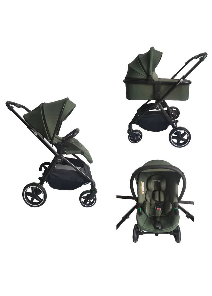 Коляска 3 в 1 Zack, цвет оливковый (81972) FreeOn (363044311)