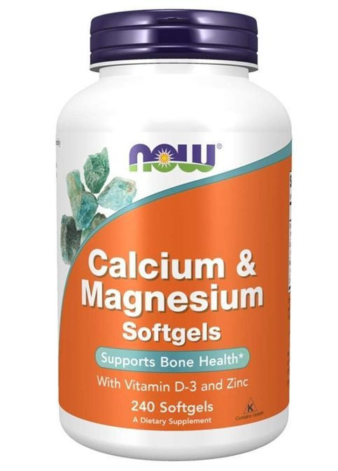 Calcium & Magnesium with D3 and Zink 240 Softgels Now Foods (362418998)