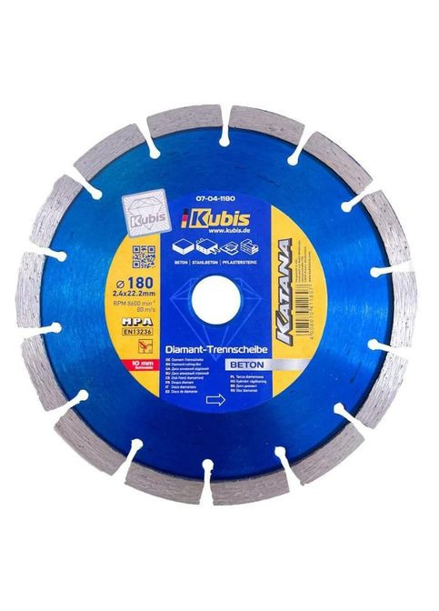 Диск алмазный отрезной BETON 180*22.2 мм, 2.4*10 мм, KATANA, ТМ Kubis (363056734)