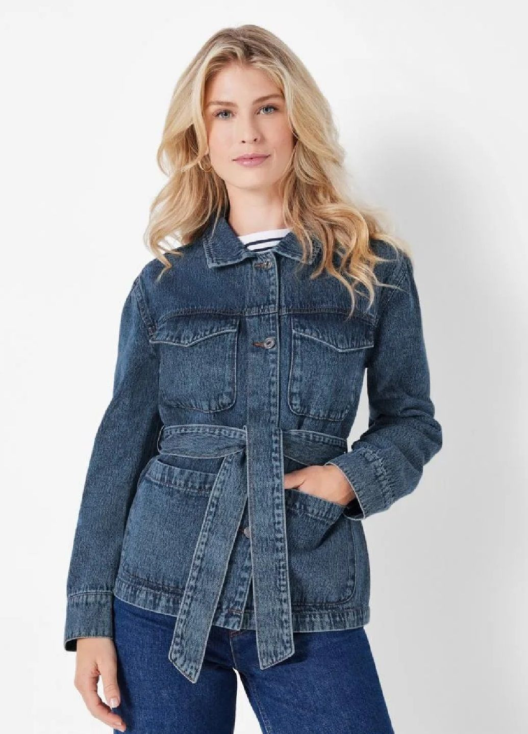 Синя демісезонна джинсова жіноча куртка Esmara