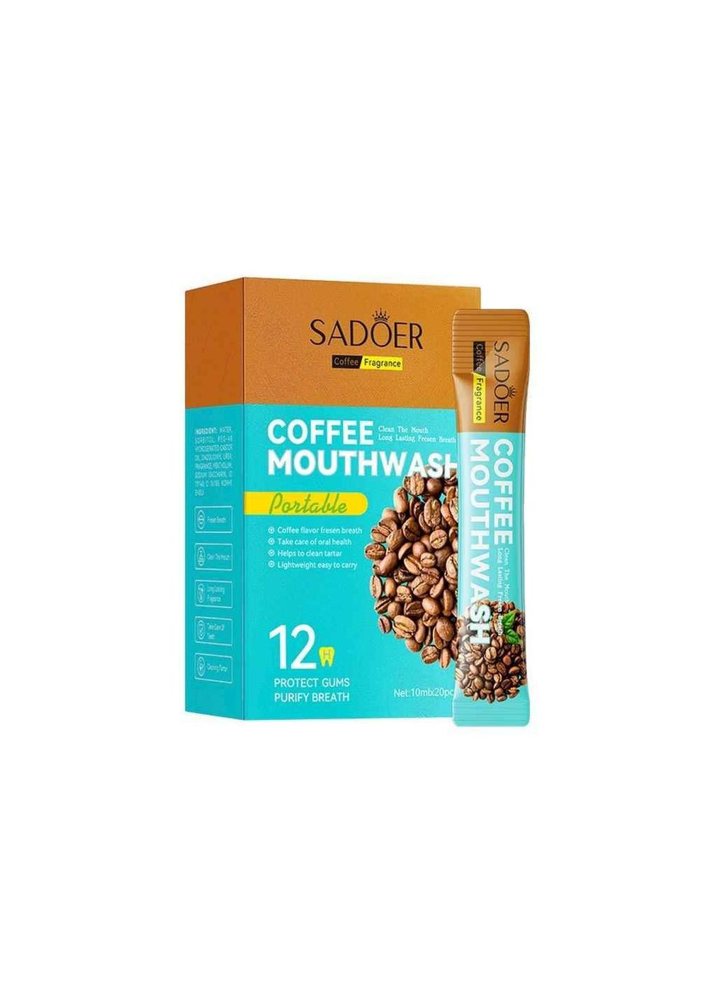 Ополаскиватель для полости рта 20мл Кофе (20 сток/уп) ТМ SADOER (323216385)
