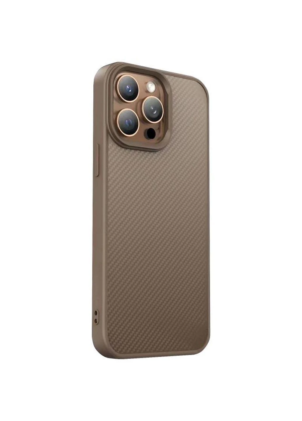 TPU чохол Carbon Protective with Magsafe для Apple iPhone 15 (6.1") Coffee No Brand (382769851)