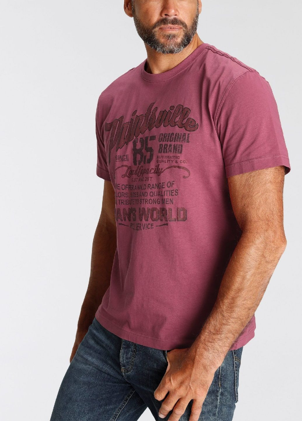 Бордова футболка Man's World