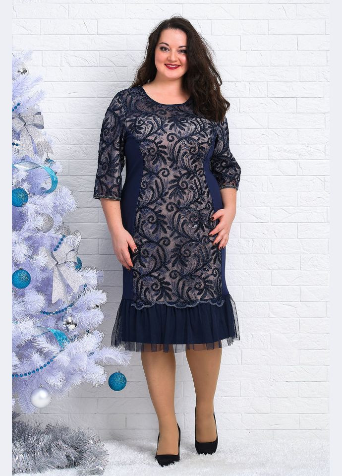 Синее платье 14229 Alenka Plus