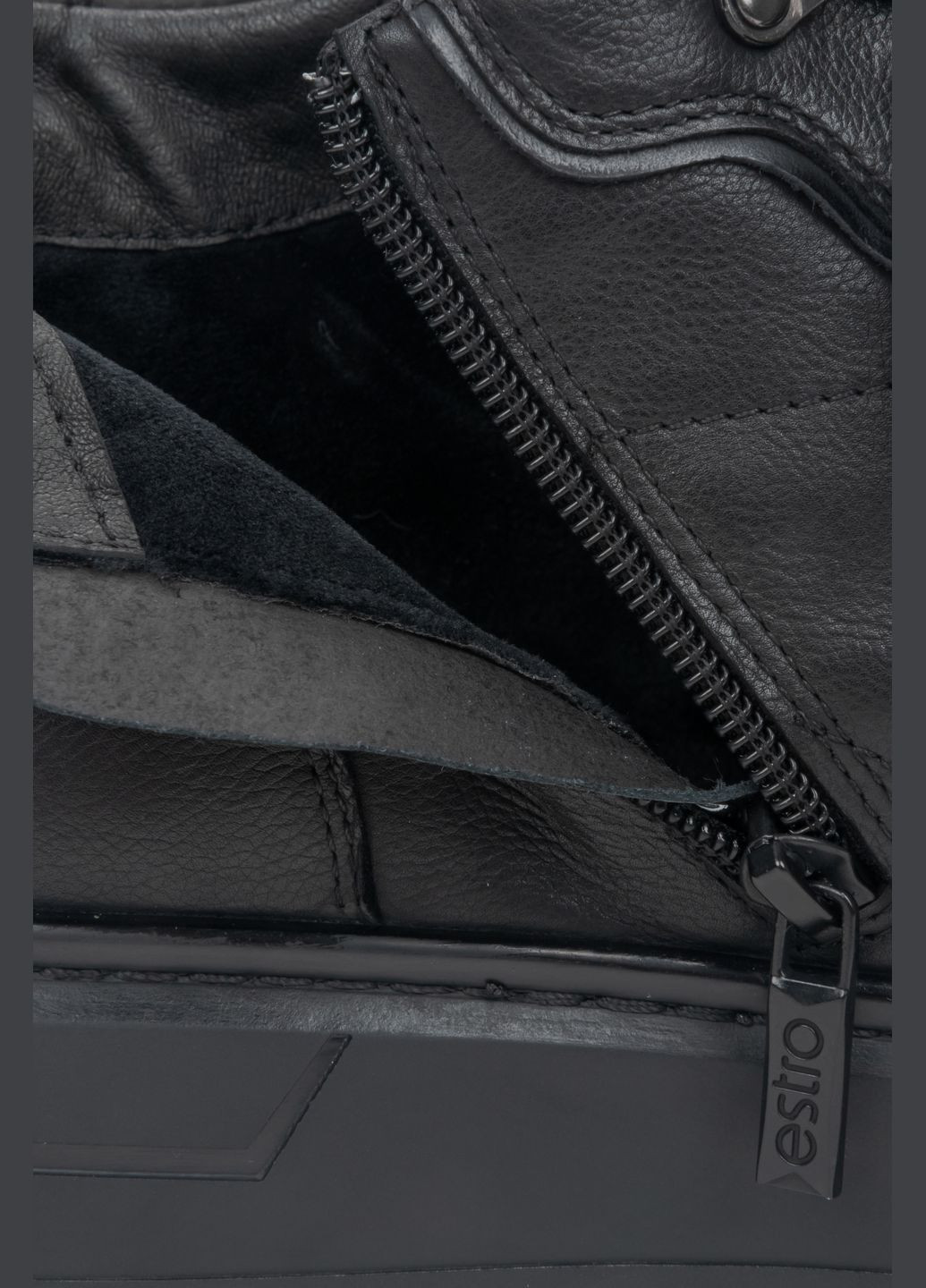 Черные осенние ботинки, цвет черный Estro