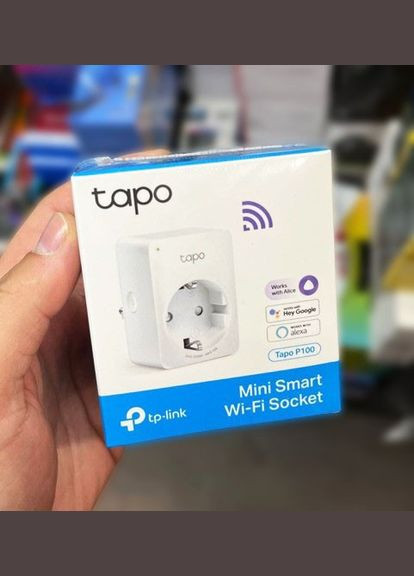 Умная смарт розетка Tapo P100 WiFi 1-pack сетевой фильтр Белый TP-Link (297331835)