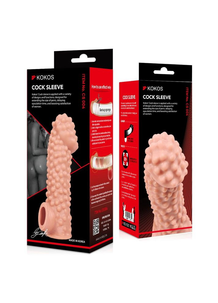 Насадка на член Cock Sleeve CS 004 L - CherryLove Kokos (339867937)