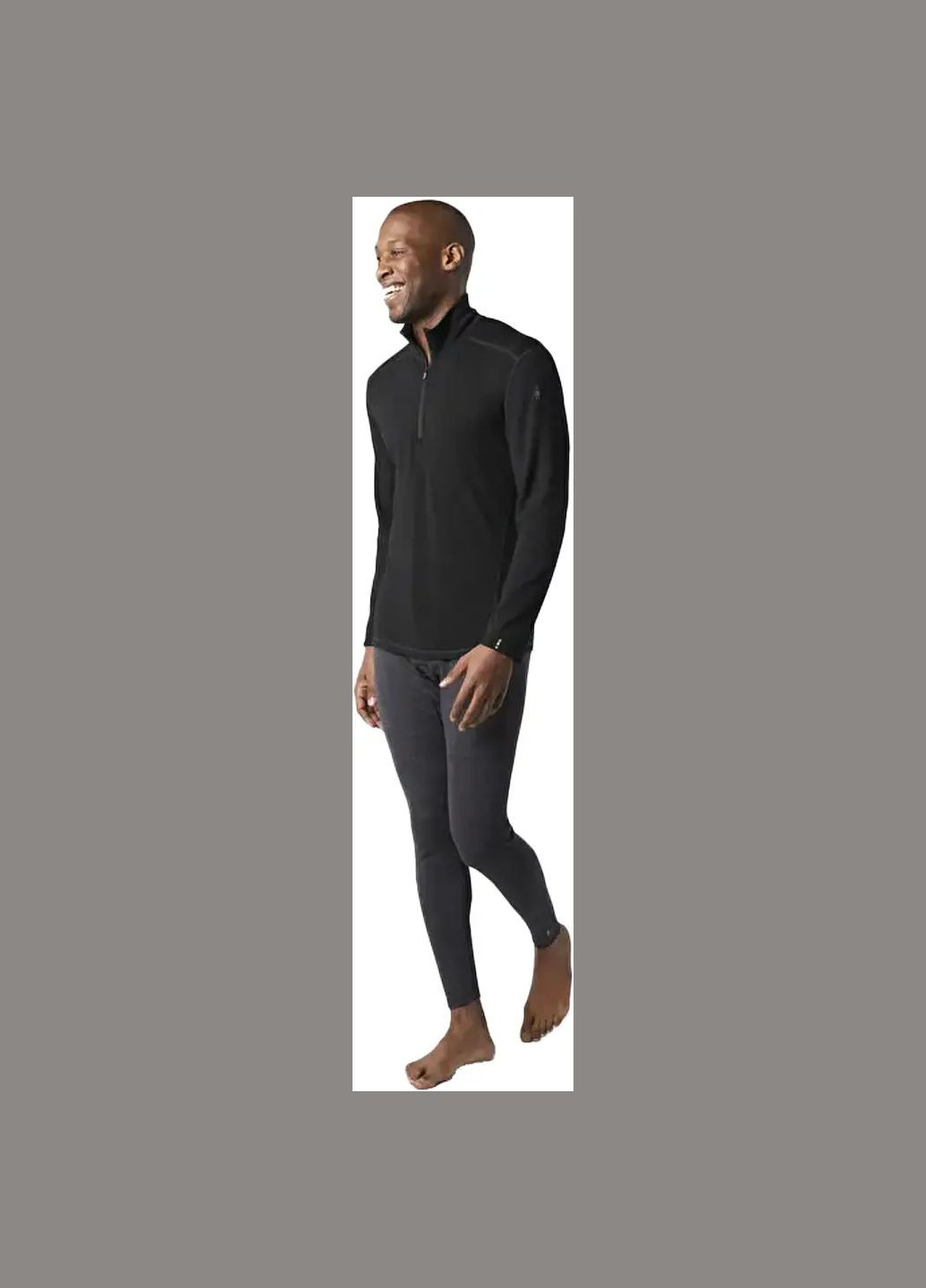 Термофутболка en’s Classic Thermal erino Base Layer 1/4 Zip Boxed Black Smartwool (317665646)