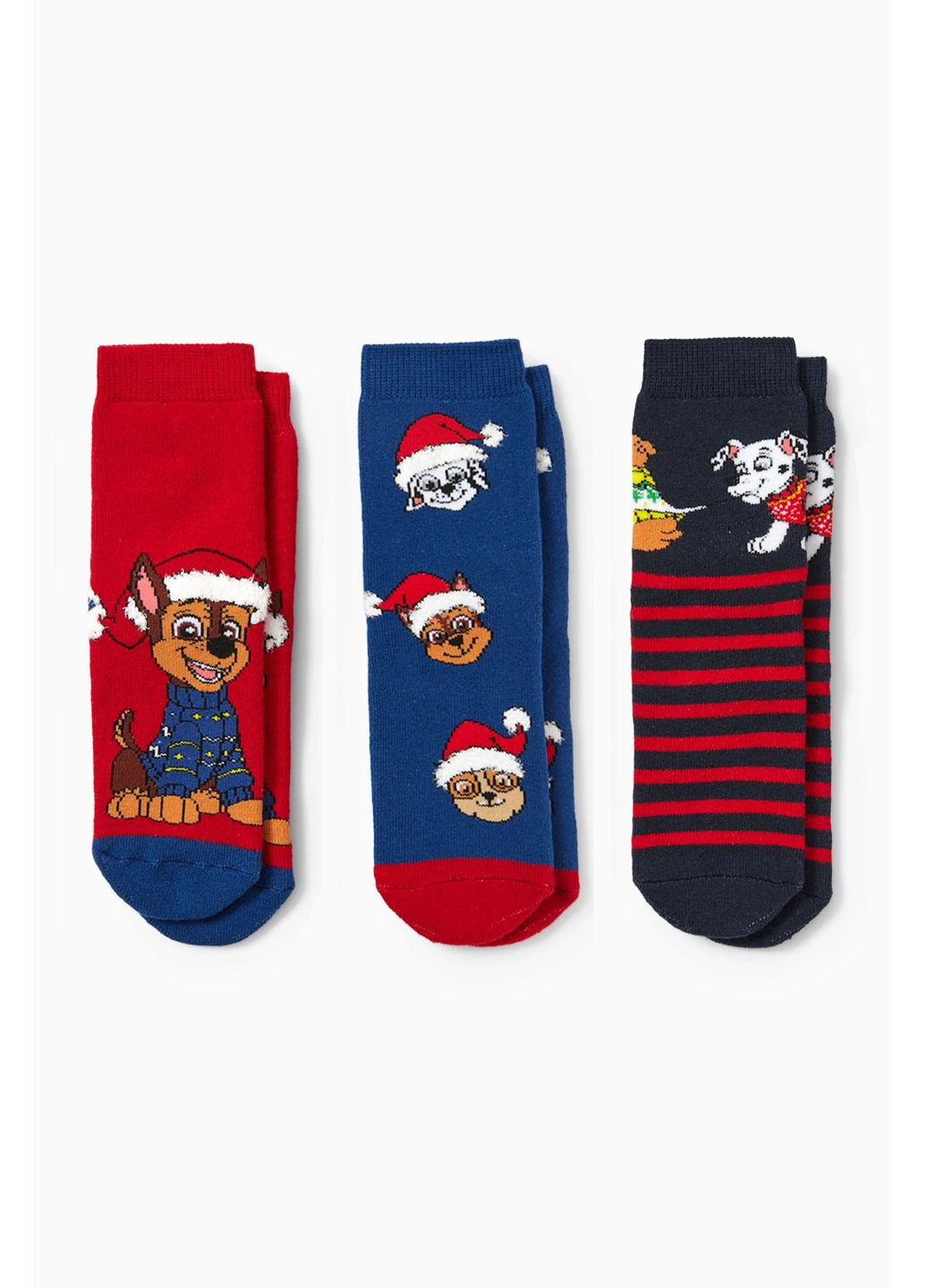 Комбіновані антиковзні шкарпетки paw patrol (3 пари) C&A однотонні демісезон (370339897)