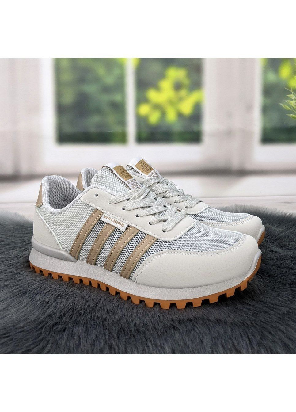 Кроссовки женские сетка Gipanis бежевые лето (294050590)