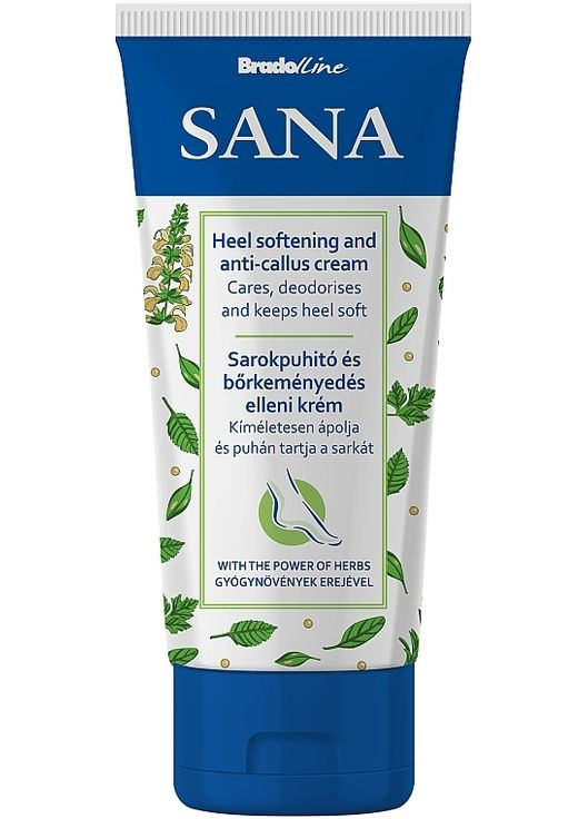 Крем для пом'якшення п'ят і мозолів Sana 100ml (1195077-135414) Bradoline (368638987)
