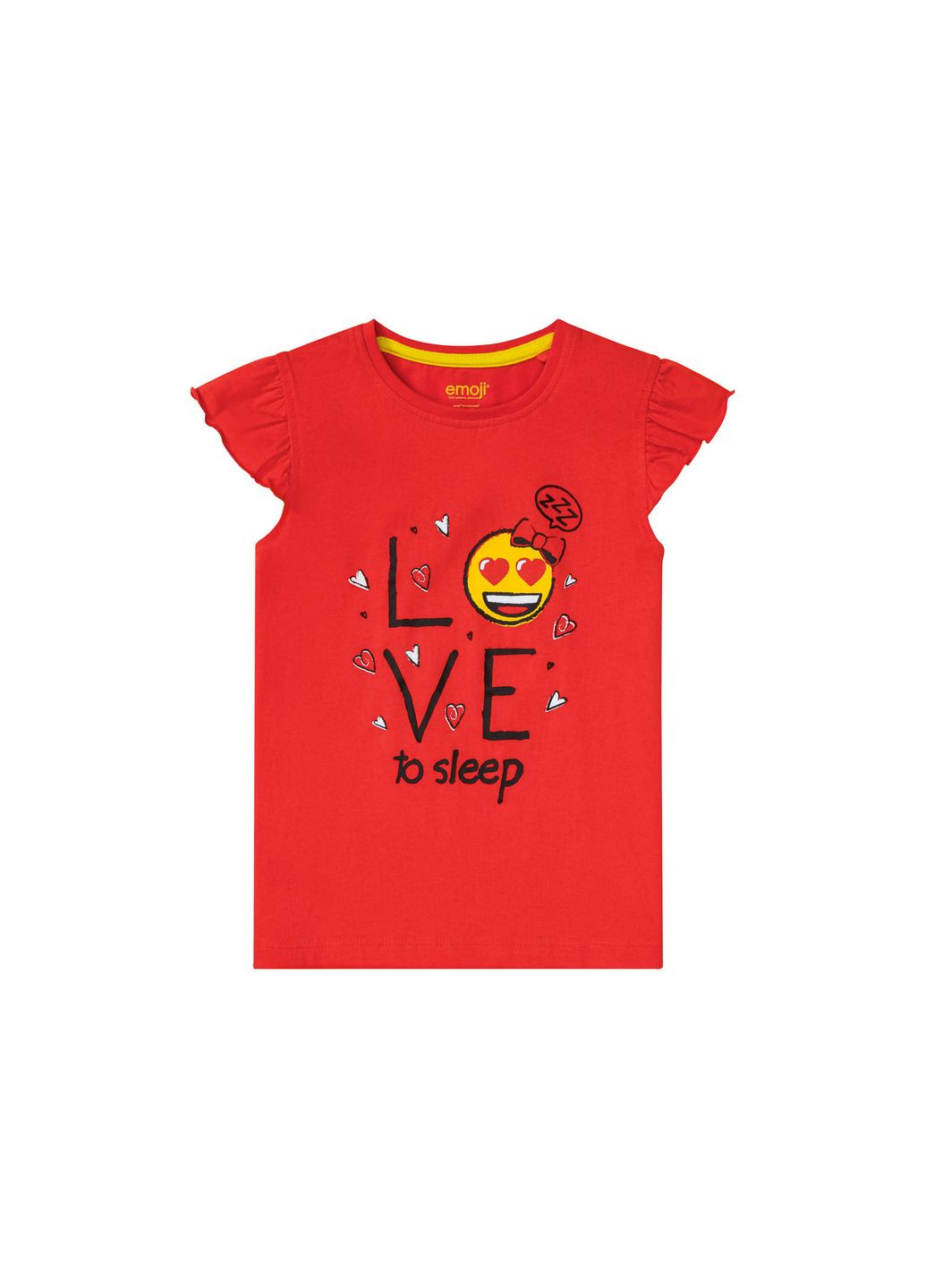 Красная пижама (футболка и шорты) для девочки емоджи 370071 Lupilu