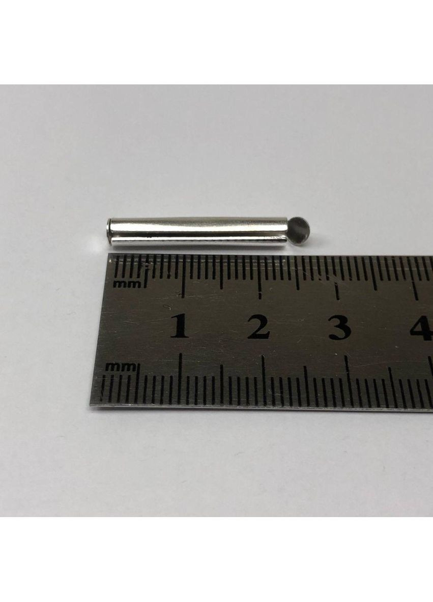 Концевик-трубочка слайдер для украшений 25 мм – светлое серебро Plus-plus (354798117)