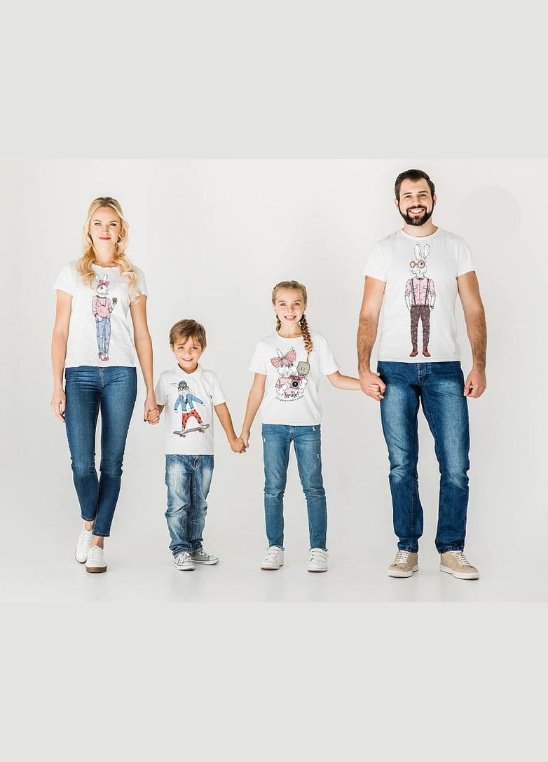 Футболки Фэмили Лук Family Look для всей семьи "Кролики" Кавун футболка (316304628)