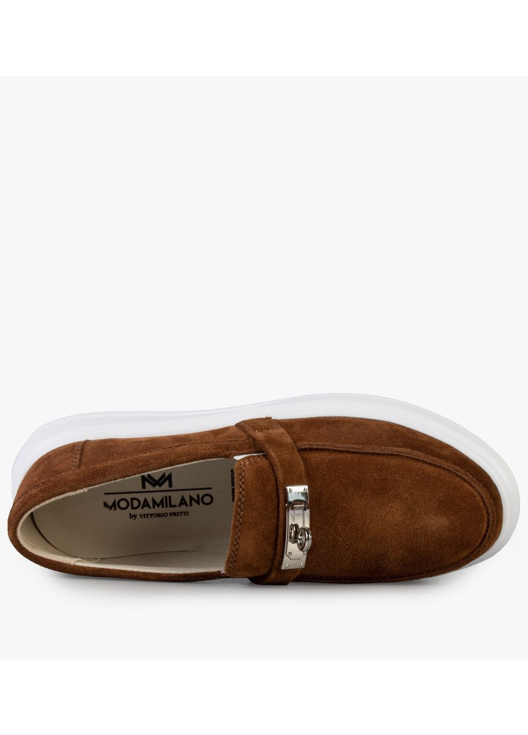 ModaMilano Туфли лоферы женские бренда 8200690_(1) оранжевый з натуральная замша, украина — демисезон (325221914)