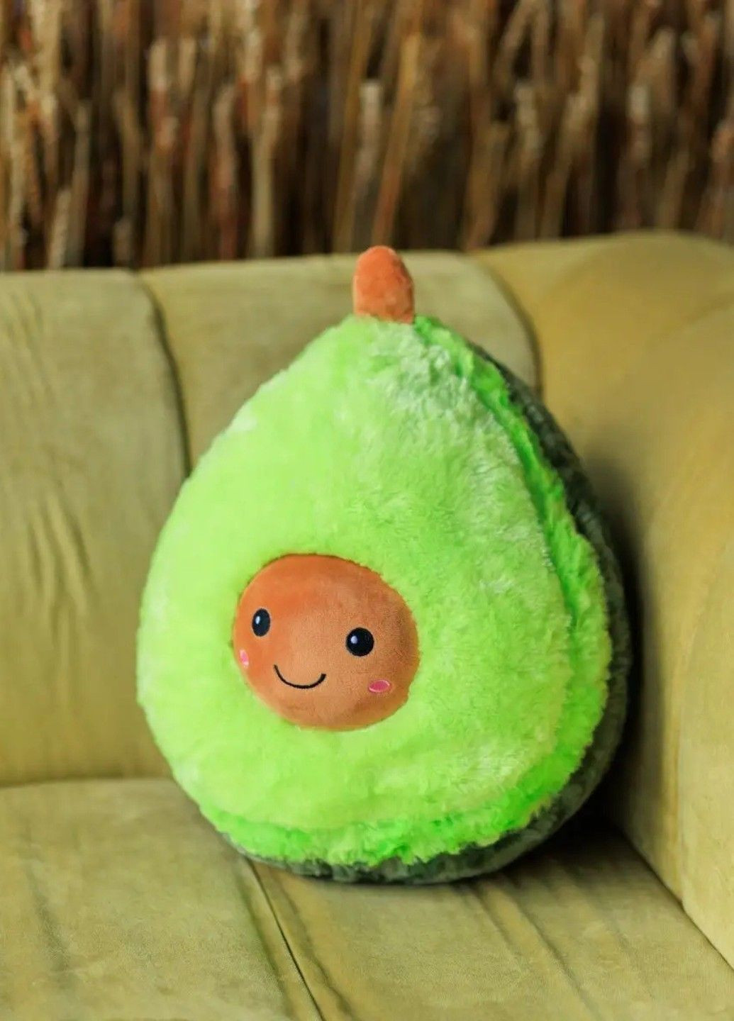 М’яка іграшка Авокадо 45 см подушка зелена плюшева Lalapka (366571287)