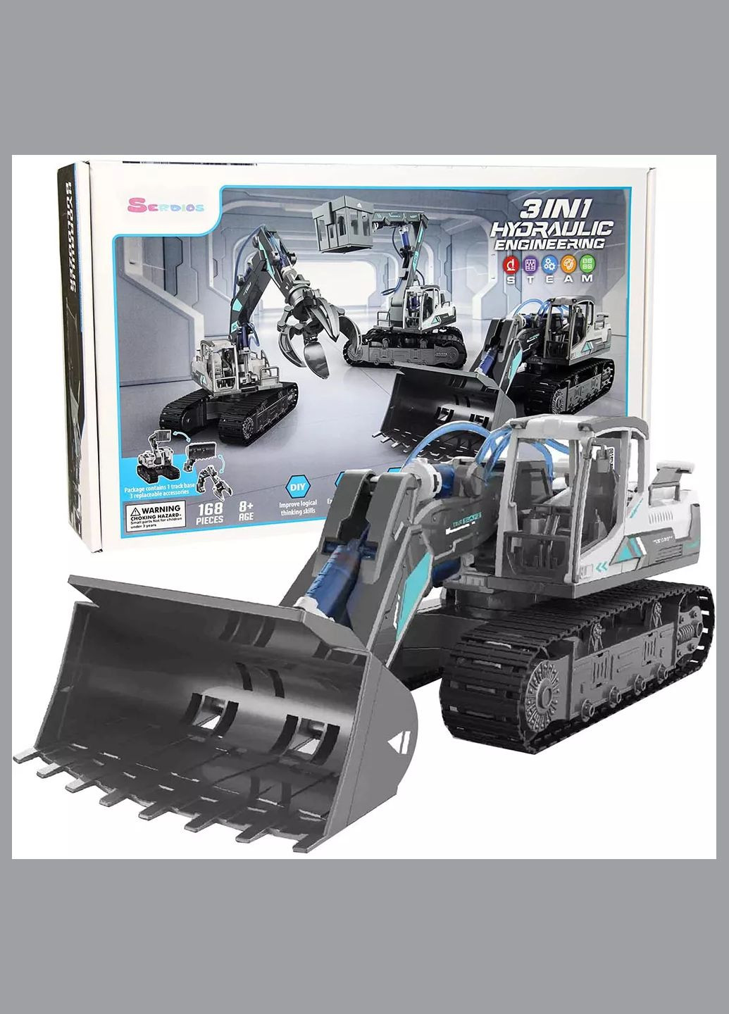 Конструктор Гідравлічні машини 3в1 168 дет (GC0108) Stem (333252711)