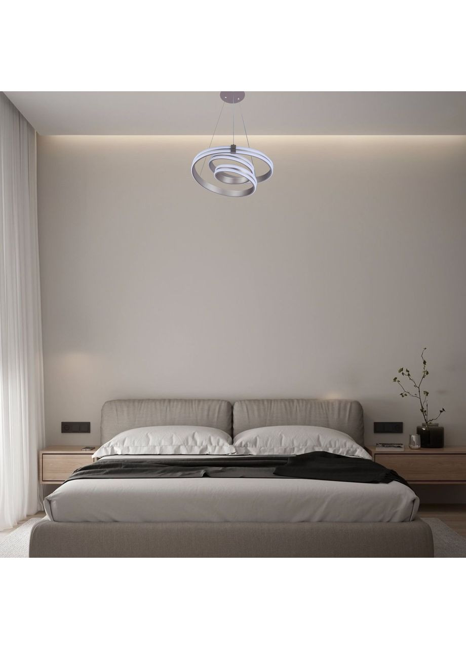 Подвесная led люстра 130W в сатиновом цвете (87-78093 CF) No Brand (370070593)