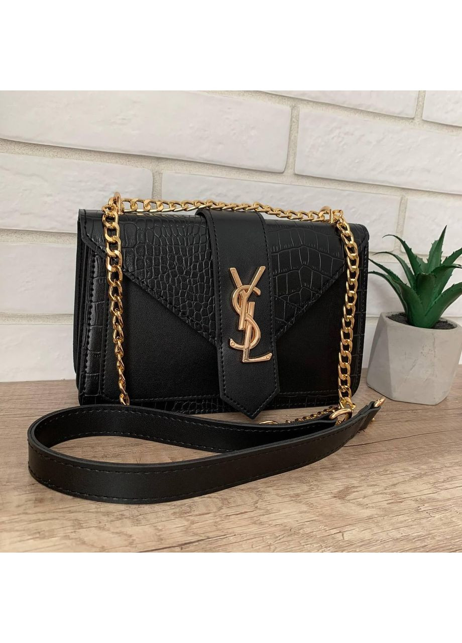 Женская мини сумочка клатч рептилия черная экокожа ProDobro (363258920)