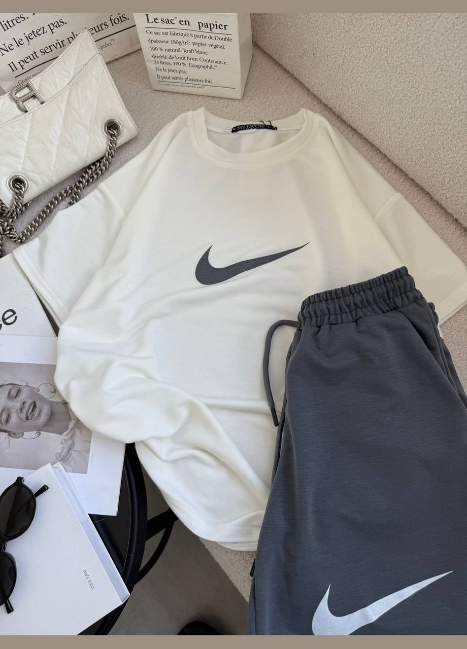 Костюм двунитка шорти та футболка з якісним накатом Nike No Brand (335817639)